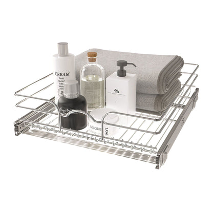 Rev-A-Shelf Pullout Basket Organizer for Kitchen or Vanity Cabinets, 18 x 20 In, 5WB1-1820CR-1