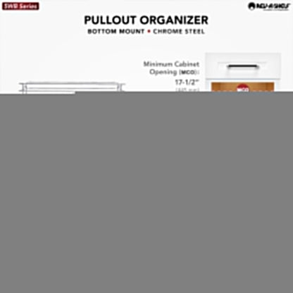 Rev-A-Shelf Pullout Single Basket Organizer for Kitchen Cabinets, 18 x 22 In, 5WB1-1822CR-1