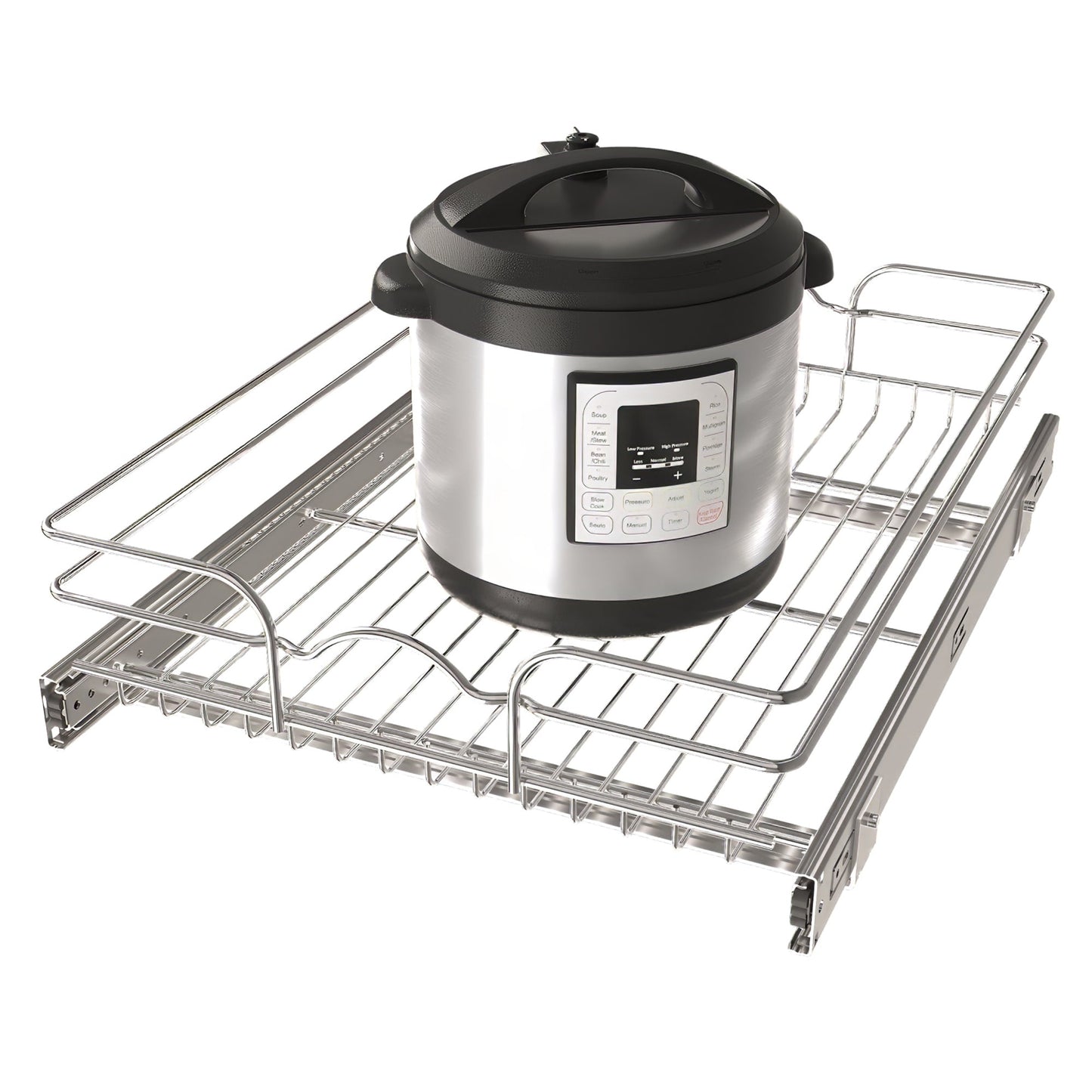 Rev-A-Shelf Pullout Single Basket Organizer for Kitchen Cabinets, 18 x 22 In, 5WB1-1822CR-1