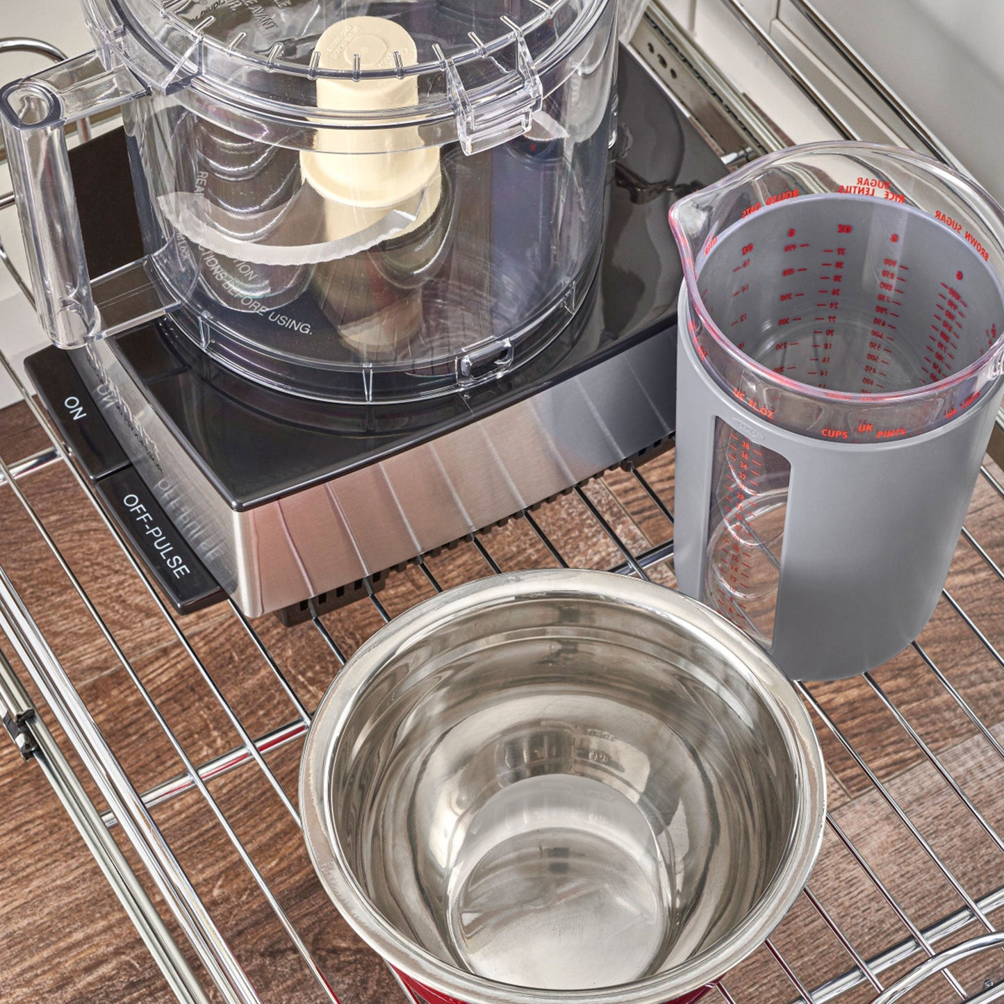 Rev-A-Shelf Pullout Single Basket Organizer for Kitchen Cabinets, 21 x 22 In, 5WB1-2122CR-1