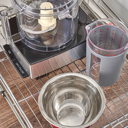 Rev-A-Shelf Pullout Single Basket Organizer for Kitchen Cabinets, 21 x 22 In, 5WB1-2122CR-1