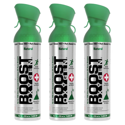 3 Pack Large 10L Boost Oxygen Natural Portable Pure Canned Oxygen, Flavorless