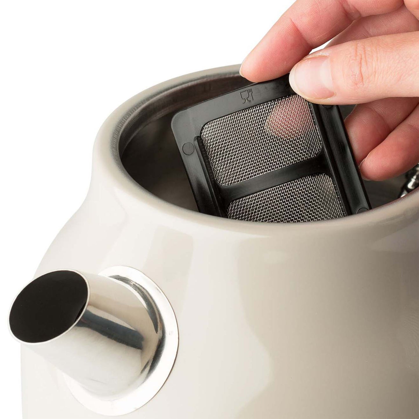 Haden Dorset 2 Slice Wide Slot Toaster & Electric Water Kettle, Putty & Chrome