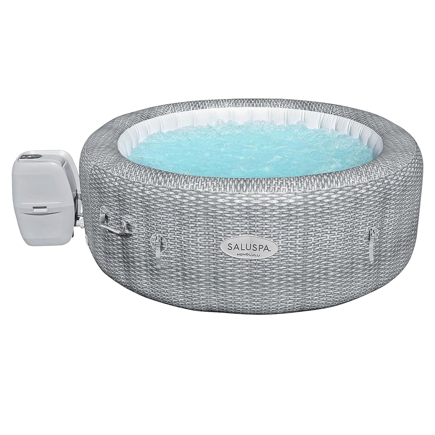 Bestway SaluSpa Honolulu AirJet Inflatable Hot Tub with 140 Soothing Jets, Gray