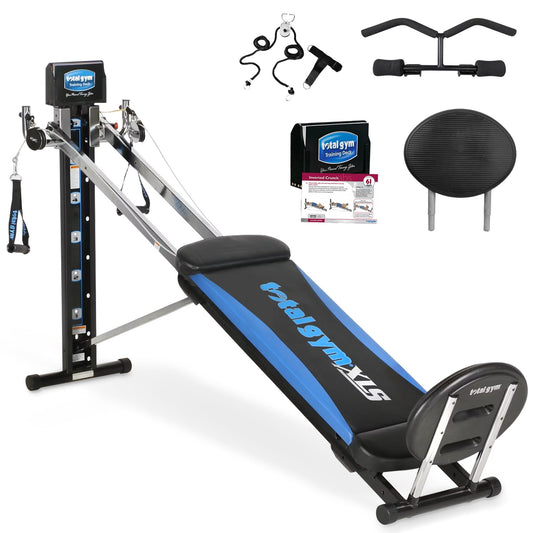 Total Gym XLS Men/Women Universal Fold Home Gym Workout Machine Plus Accessories