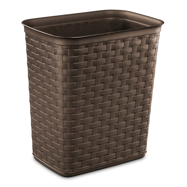 Sterilite Weave 3.4 Gallon Plastic Home/Office Wastebasket Trash Can (6 Pack)