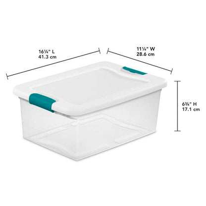 Sterilite 6 Sets of 32 Quart Latch Lid Tote & 12 Sets of 15 Quart Latch Lid Tote