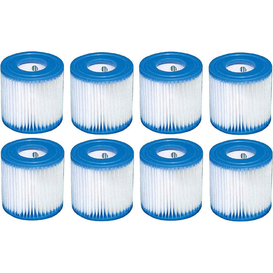 Intex Type H Easy Set Filter Cartridge Replacement for Swimming Pools (8 Pack)