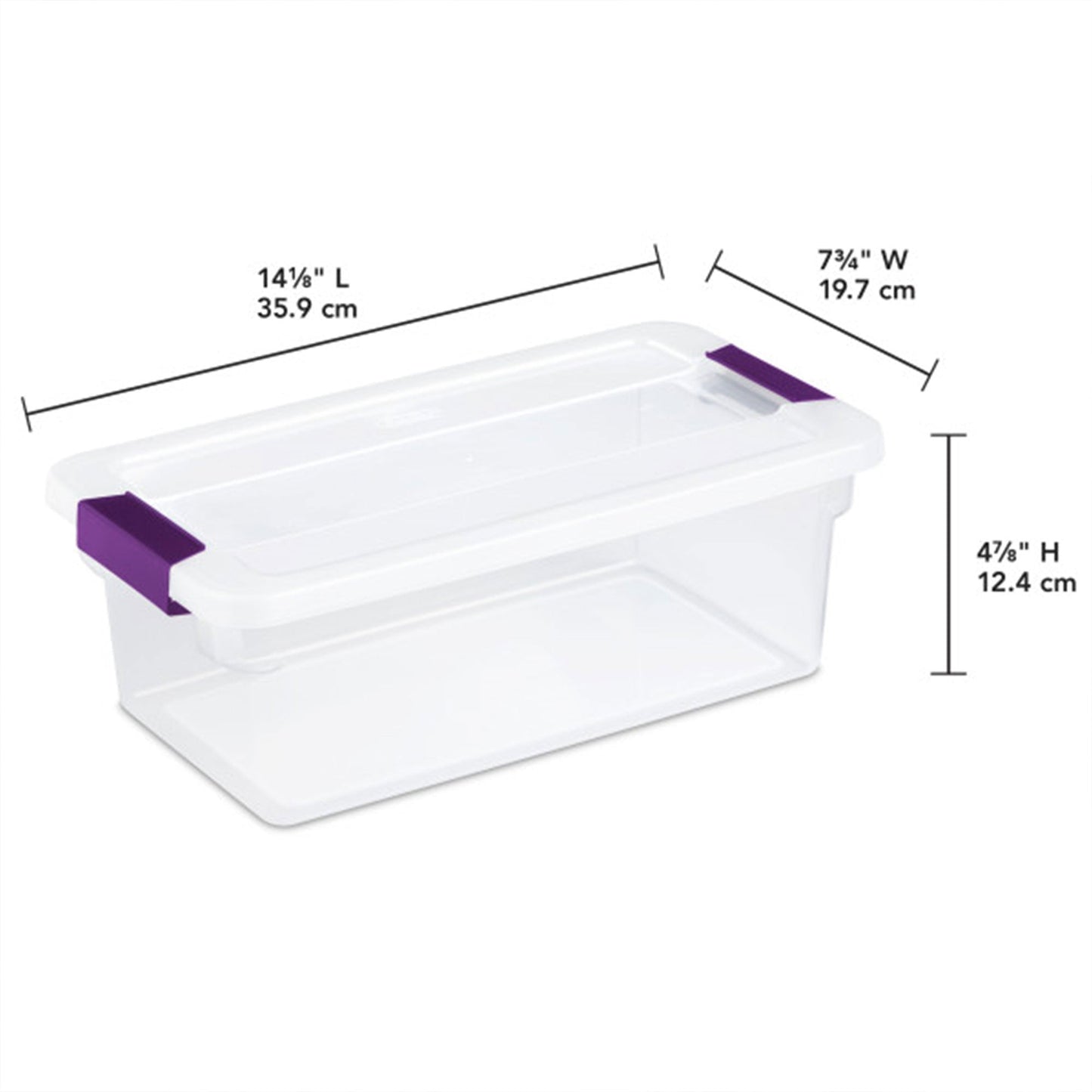 Sterilite Plastic Latching Storage Tote, 66Qt, 6 Pack & Shoe Box, 6Qt, 12 Pack