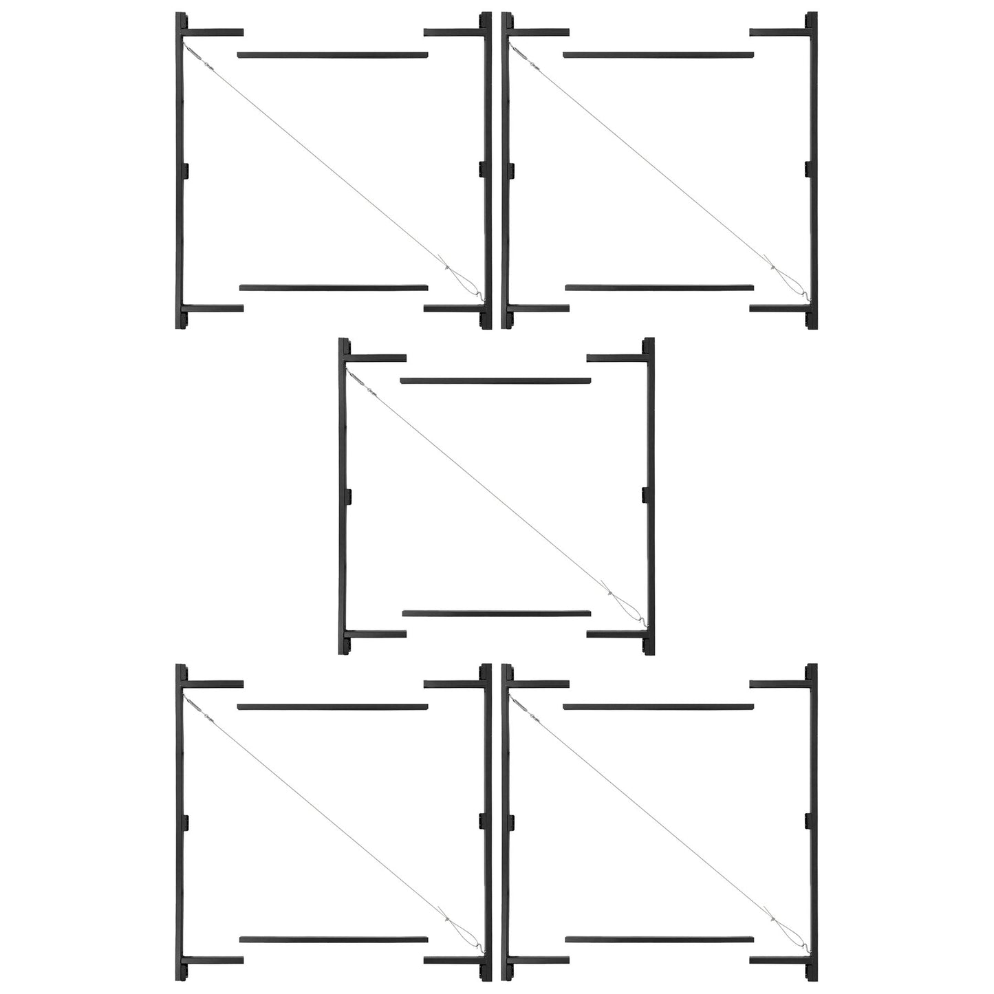 Adjust-A-Gate Steel Frame Gate Kit, 36"-60" Wide Opening Up To 7' High (5 Pack)