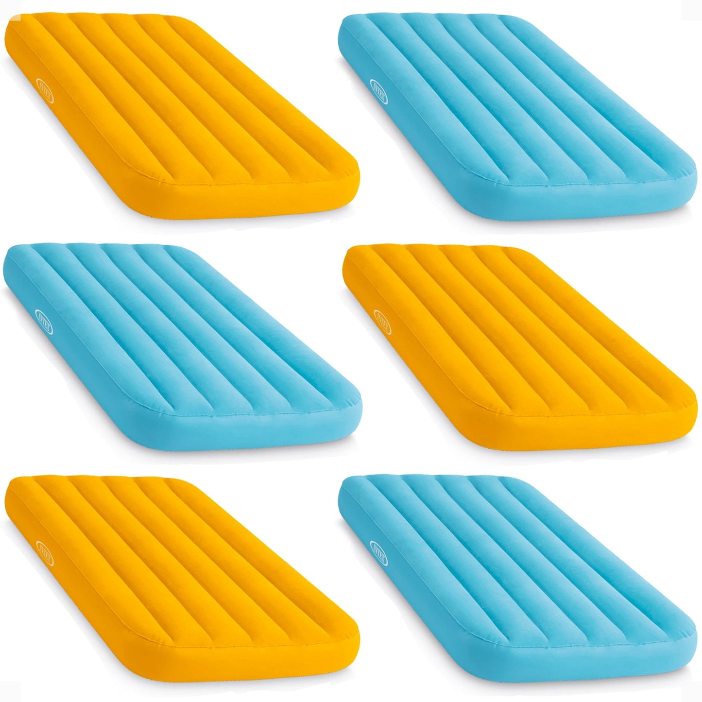Intex Cozy Kidz Bright & Fun-Colored Inflatable Air Bed w/ Carry Bag (6 Pack)