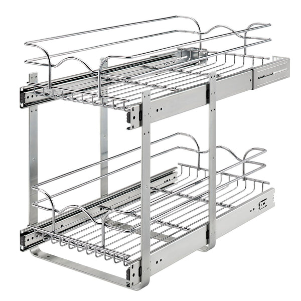 Rev-A-Shelf Kitchen Cabinet Pullout Shelf Organizer, 12 x 22 In, 5WB2-1222CR-1