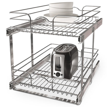 Rev-A-Shelf Kitchen Cabinet Pullout Shelf Organizer, 18 x 22 In, 5WB2-1822CR-1