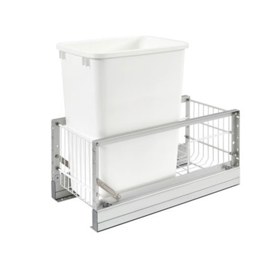 Rev-A-Shelf Single Pullout 35 qt. Kitchen Trash Can with Soft-Close, 5349-15DM-1