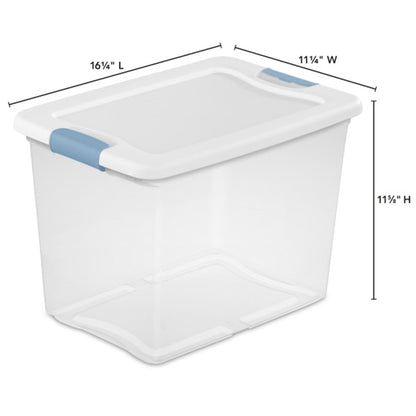 Sterilite 12 Pack 15-Qt & 6 Pack 25-Qt Stackable Clear Plastic Storage Bin w/Lid