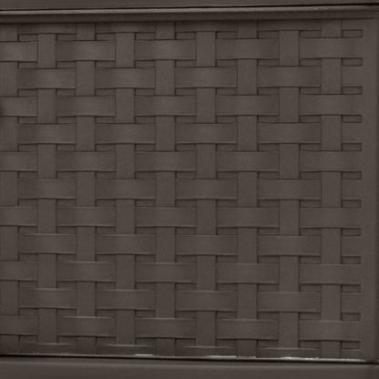 Sterilite 3 Drawer Wide Weave Storage Tower, Plastic Organizer Drawers, Brown