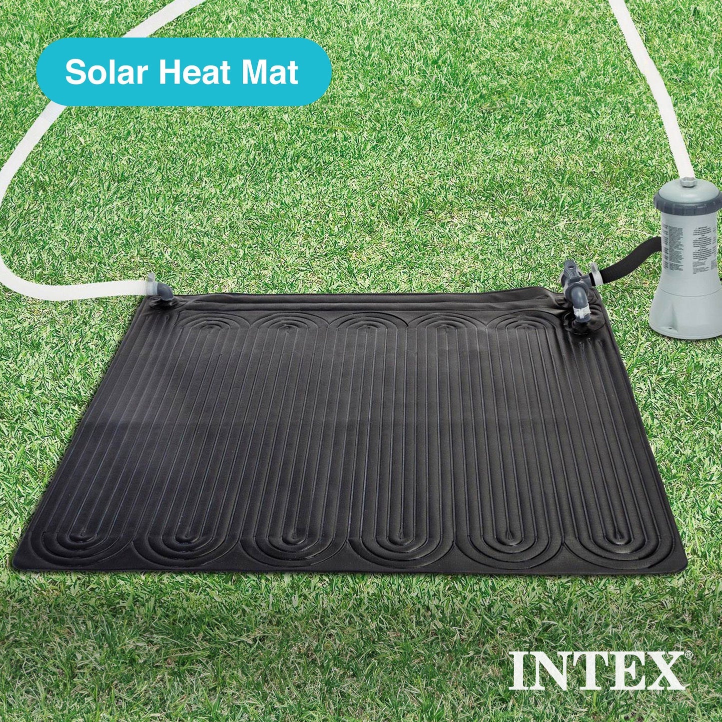 Solar Mat Water Heater - Black Bundled w/ Wall-Mounted Automatic Skimmer