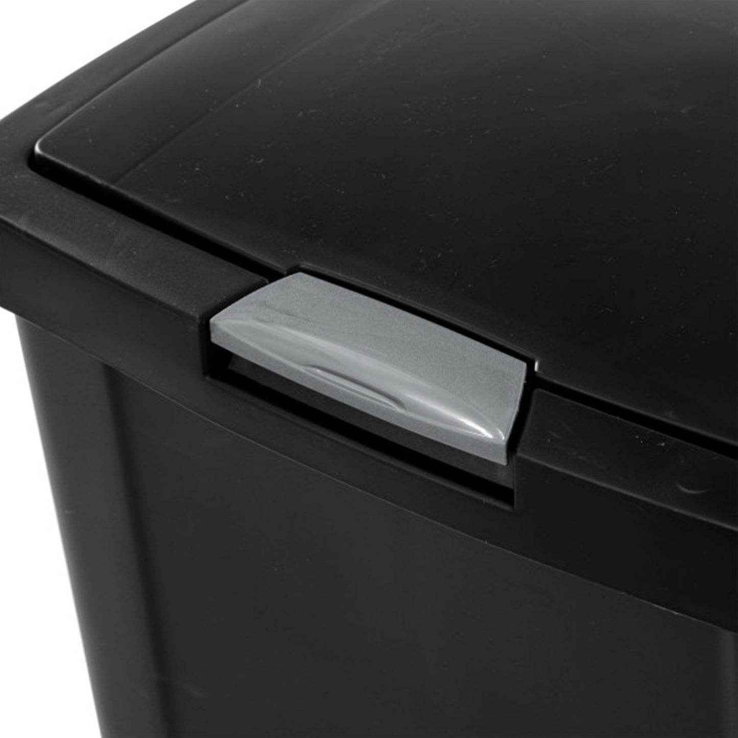 Sterilite 13 Gallon TouchTop Wastebasket with Titanium Latch, Black (4 Pack)