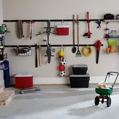 Rubbermaid FastTrack Wall S Hook 2 Handle Storage Organizer Rack for Hand Tools