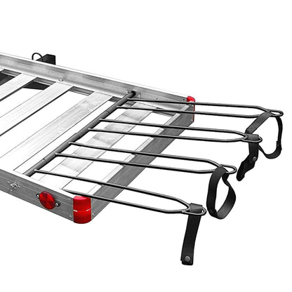 Tow Tuff TTF-2762ACBR Heavy Duty 2-in-1 Aluminum Cargo Carrier with Bike Rack - Find Fresh Goods