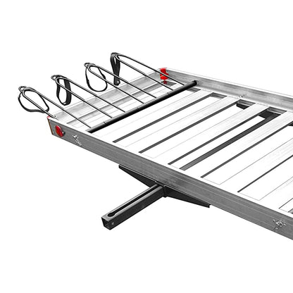 Tow Tuff TTF-2762ACBR Heavy Duty 2-in-1 Aluminum Cargo Carrier with Bike Rack - Find Fresh Goods