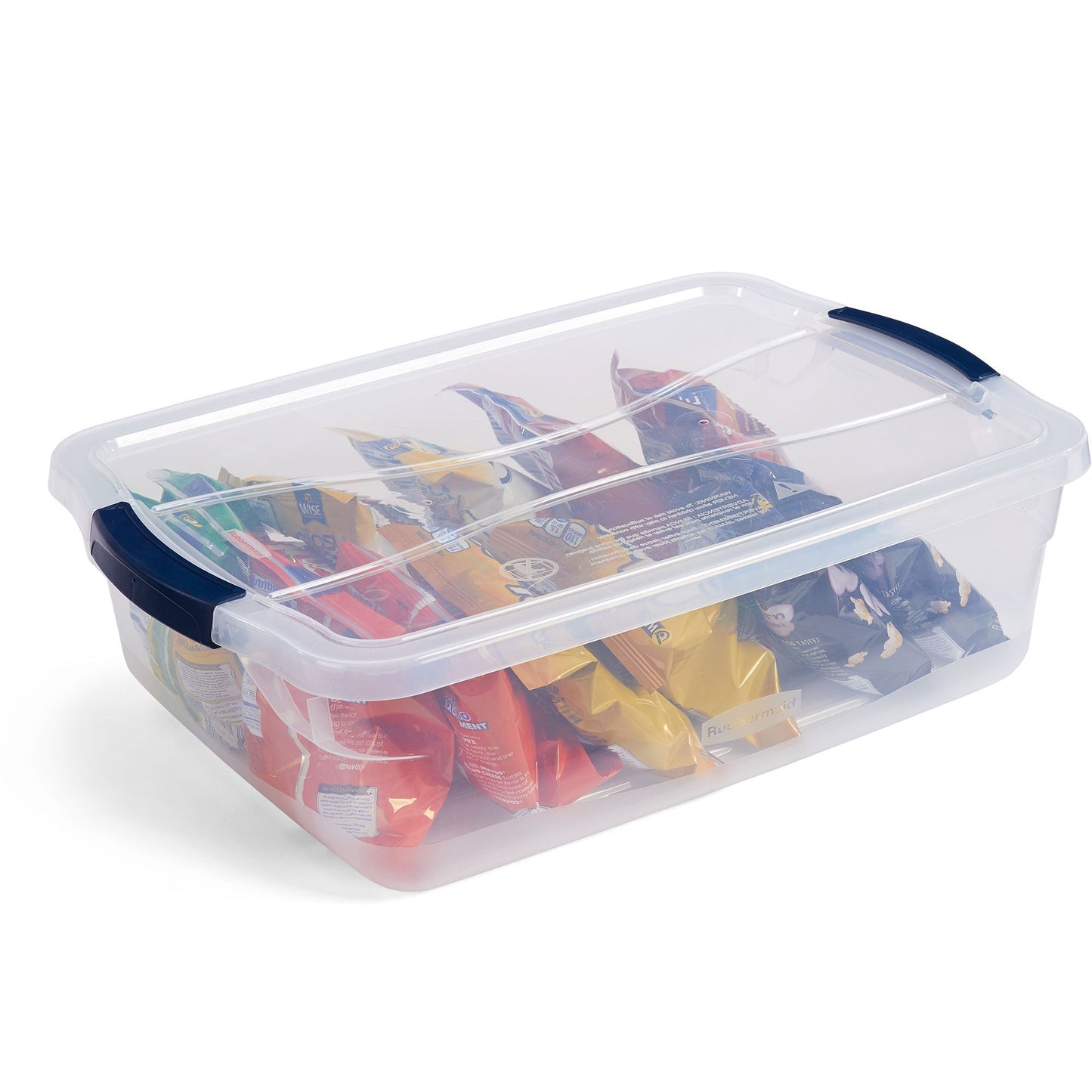 Rubbermaid Cleverstore 17 Quart Plastic Storage Tote Container with Lid (6 Pack)