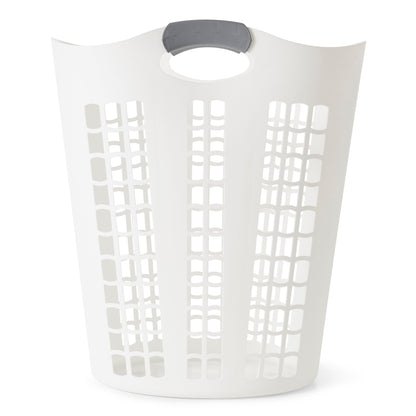 Gracious Living Easy Carry Flex Hamper, Ventilated Laundry Basket with Handles
