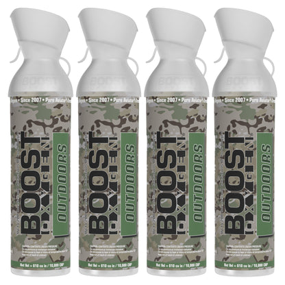 Boost Oxygen Large OUTDOORS Natural Aroma 10 Liter Canister for Support, 4 Pack