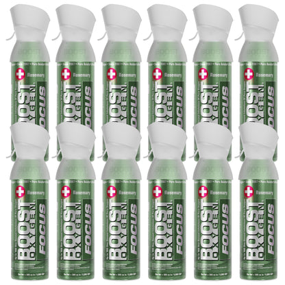 Boost Oxygen 5 L Think Tank Natural Portable Canned Oxygen, Rosemary (12 Pack)
