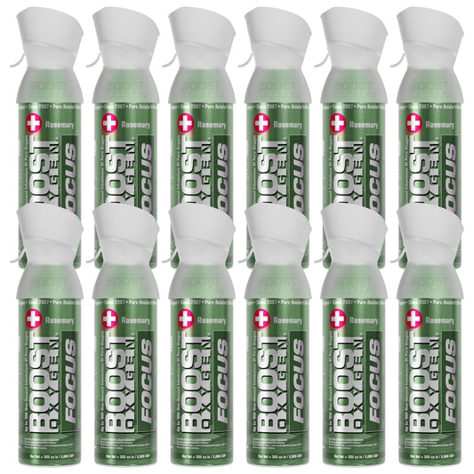 Boost Oxygen 5 L Think Tank Natural Portable Canned Oxygen, Rosemary (12 Pack)