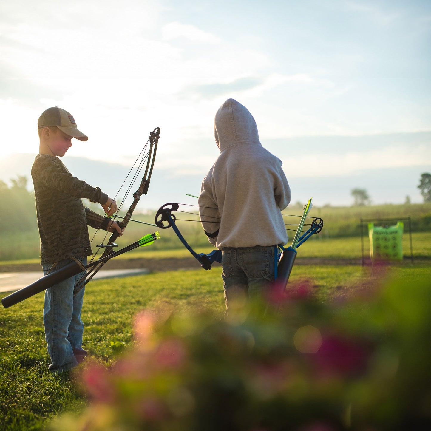 Genesis Archery Original Adjustable Right Handed Compound Bow, Yellow (4 Pack)