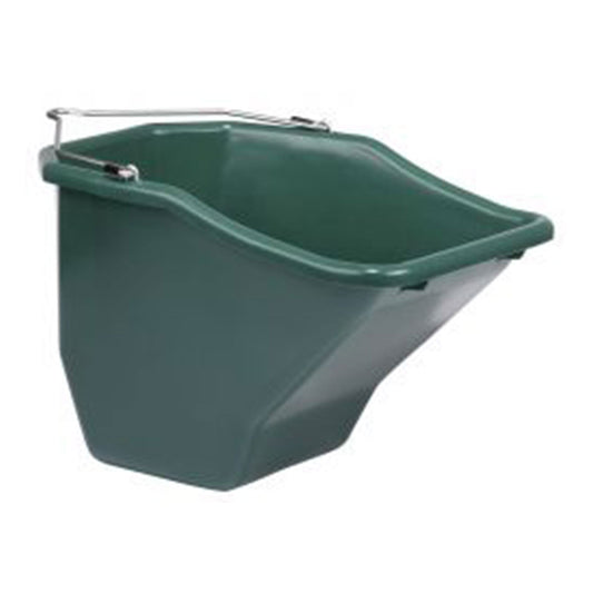 Little Giant 20-Quart Durable Plastic Flat Back Livestock Feed Bucket, Green