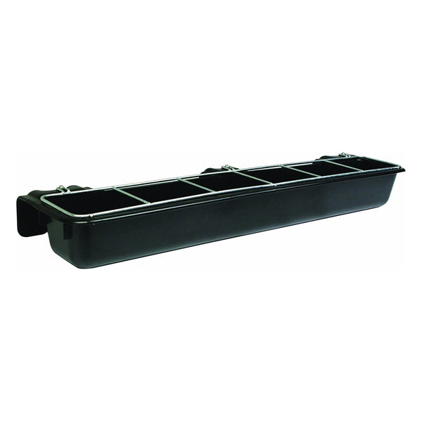 Little Giant HF9BLACK Hook Over Goat Trough Heavy Duty Steel 9 Quart Feeder