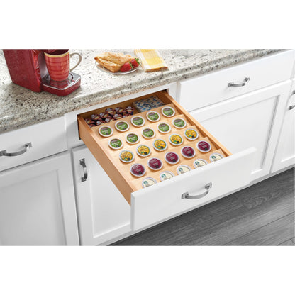 Rev-A-Shelf 16'' Custom Wooden Kitchen Drawer Insert for K-Cup, 4CDI-18