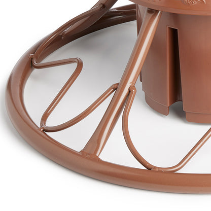 Home Heritage 1-1.75" Artificial Christmas Tree Base Rotating Metal Stand, Brown