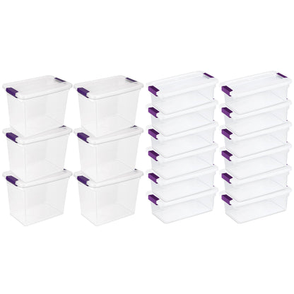 Sterilite 27 Qt Storage Container, 6 Pack, and 6 Qt Storage Container, 12 Pack