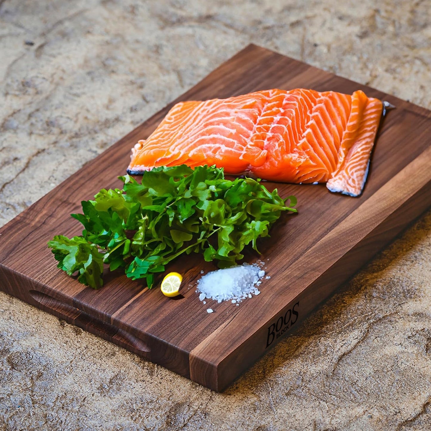 John Boos Walnut Wood Edge Grain Reversible Cutting Board, 20 x 15 x 1.5 Inches