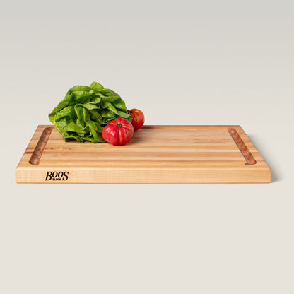 John Boos Large Maple Wood Edge Grain Reversible Cutting Board, 24" x 18" x 1.5"