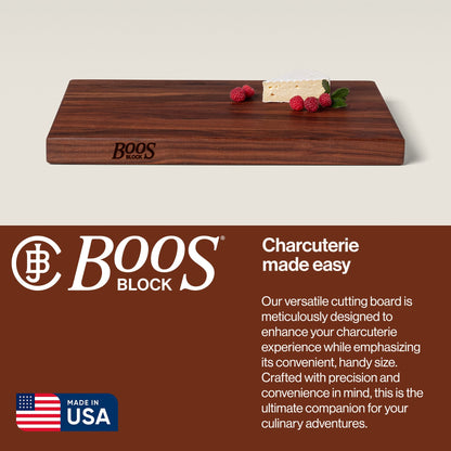 John Boos Walnut Wood Edge Grain Reversible Cutting Board, 18 x 12 x 1.5 Inches