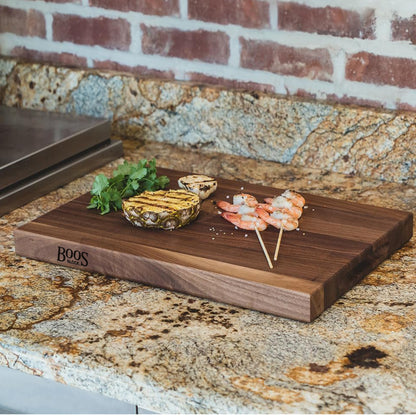 John Boos Walnut Wood Edge Grain Reversible Cutting Board, 18 x 12 x 1.5 Inches