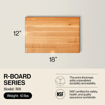 John Boos Maple Wood Edge Grain Reversible Cutting Board, 18 x 12 x 1.5 Inches