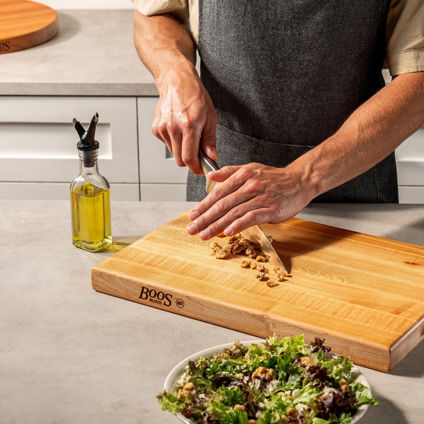 John Boos Maple Wood Edge Grain Reversible Cutting Board, 18 x 12 x 1.5 Inches