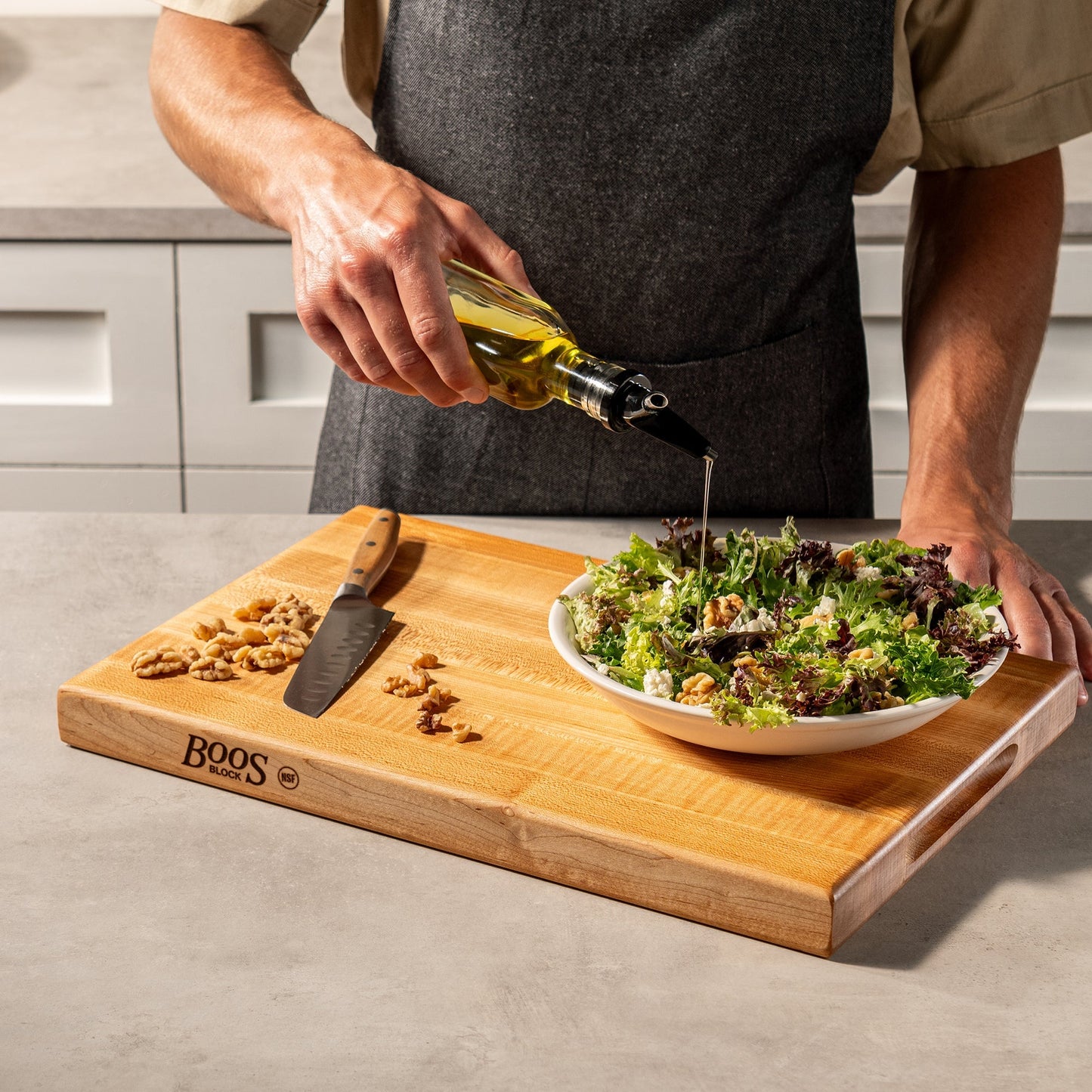 John Boos Maple Wood Edge Grain Reversible Cutting Board, 18 x 12 x 1.5 Inches