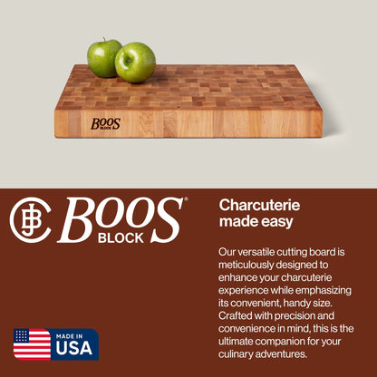 John Boos Large Maple Wood End Grain Cutting Board for Kitchen 20" x 15" x 2.25"