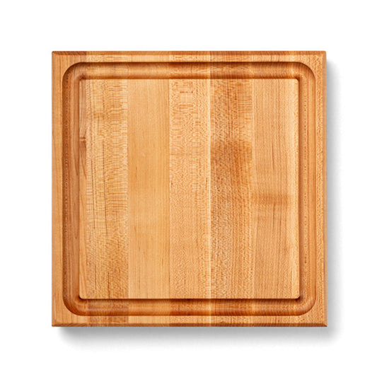 John Boos Square Maple Wood Cutting Board with Juice Groove, 12" x 12" x 1.5"