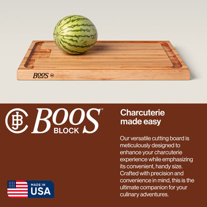 John Boos Au Jus Maple Wood Cutting Board with Juice Groove, 18" x 24" x 1.5"