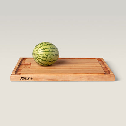 John Boos Au Jus Maple Wood Cutting Board with Juice Groove, 18" x 24" x 1.5"