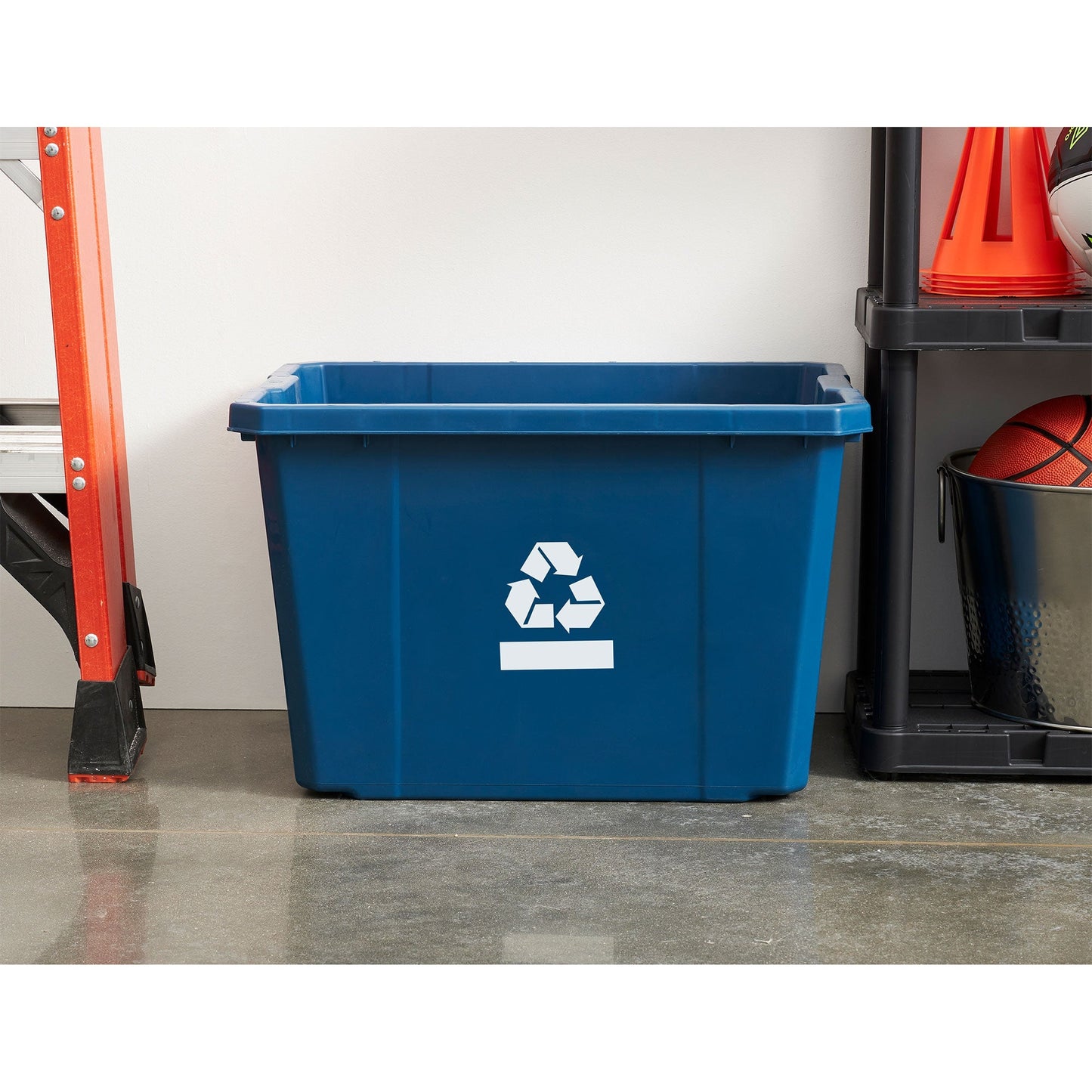 Gracious Living Medium Curbside Blue Box 17 Gallon Home Recycling Bin (12 Pack)