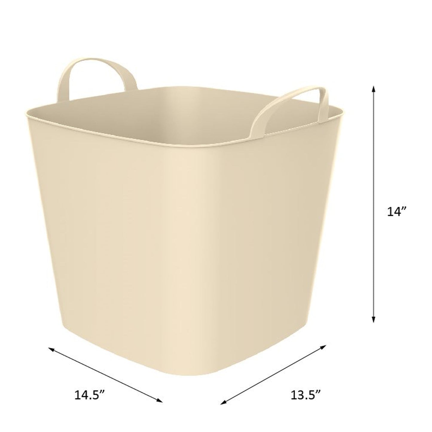 Life Story Tub Basket 6.6 Gal Plastic Storage Tote w/ Carry Handles (12 Pack)