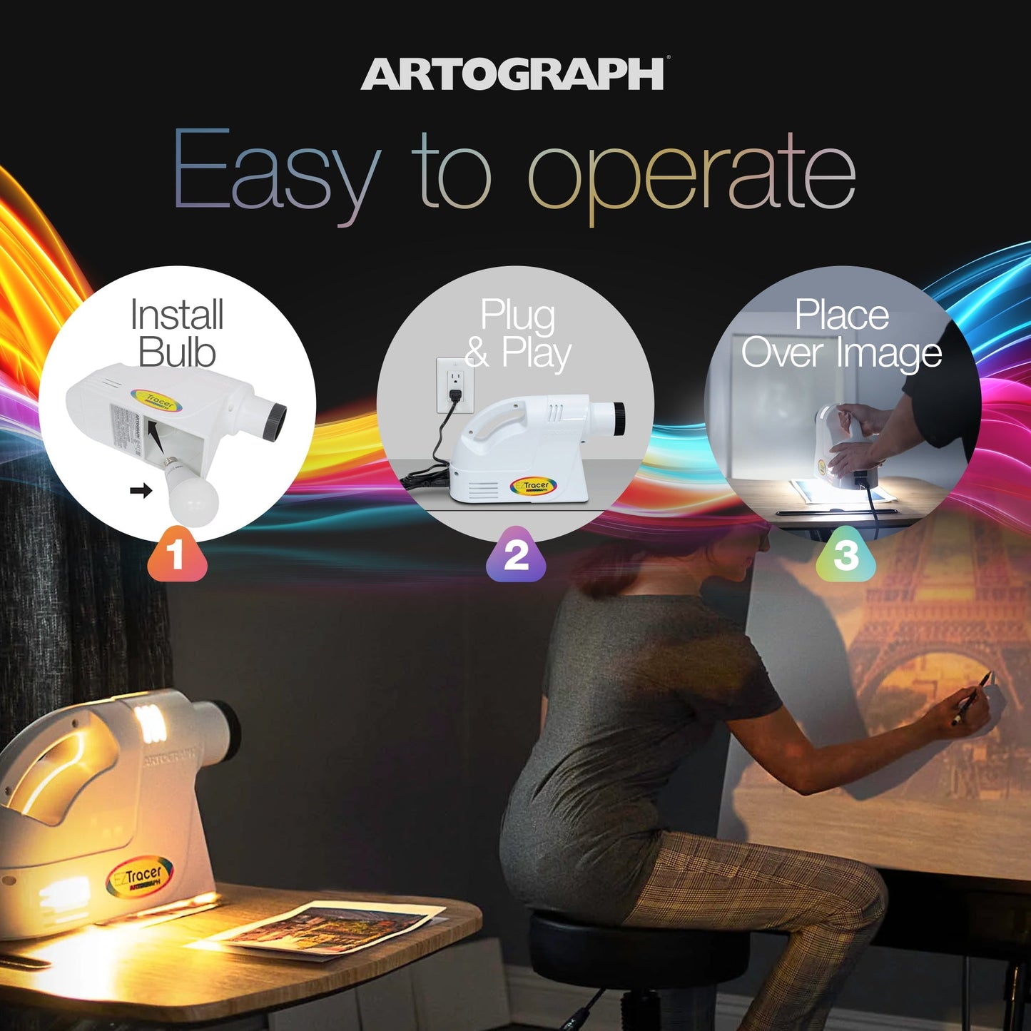 Artograph EZ Tracer Opaque Art Projector, Picture Enlarger for Tracing & Drawing